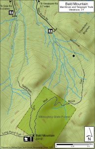 Bald Mountain Vermont North Map